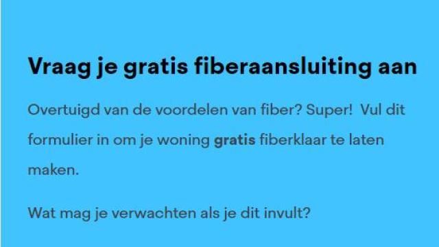 Gratis fiberklaar laten maken