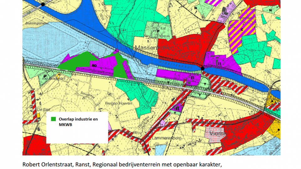 overlap industriegebied en Kaart Meest Kwetsbare Waardevolle Bossen